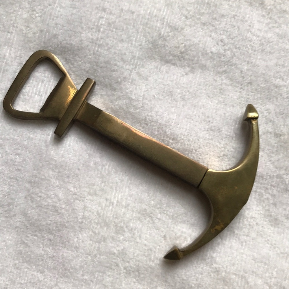 Vintage Brass Anchor bottle opener/cork. Highly collectible.